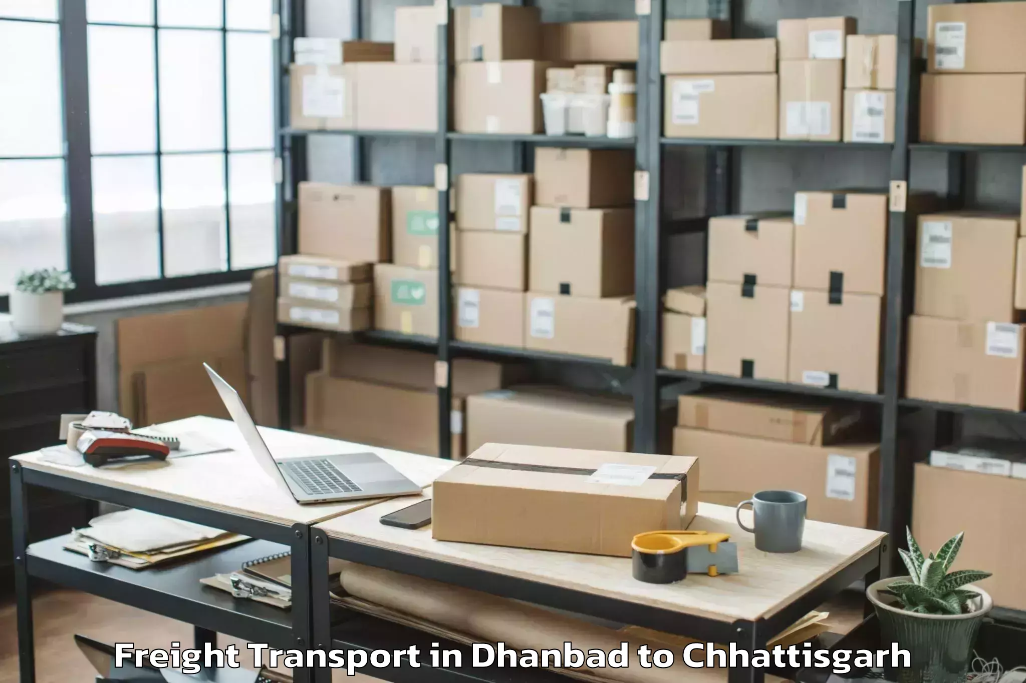 Easy Dhanbad to Chopan Freight Transport Booking